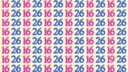 Optical Illusion Challenge: Can You Spot the Number 19 Among 16 and 26 in Just 5 Seconds