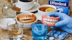 Remove Coffee and Tea Stains From Dentures or Retainers Using Vinegar or Efferdent