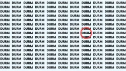 Optical Illusion Visual Test: Can You Spot the Word DRUM Among DURMS in 8 Seconds